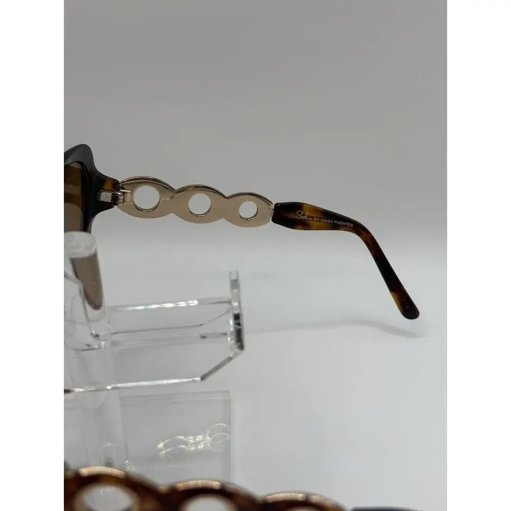 Sol by Daisy Fuentes Tortoise Sunglasses Gold Circle Arms